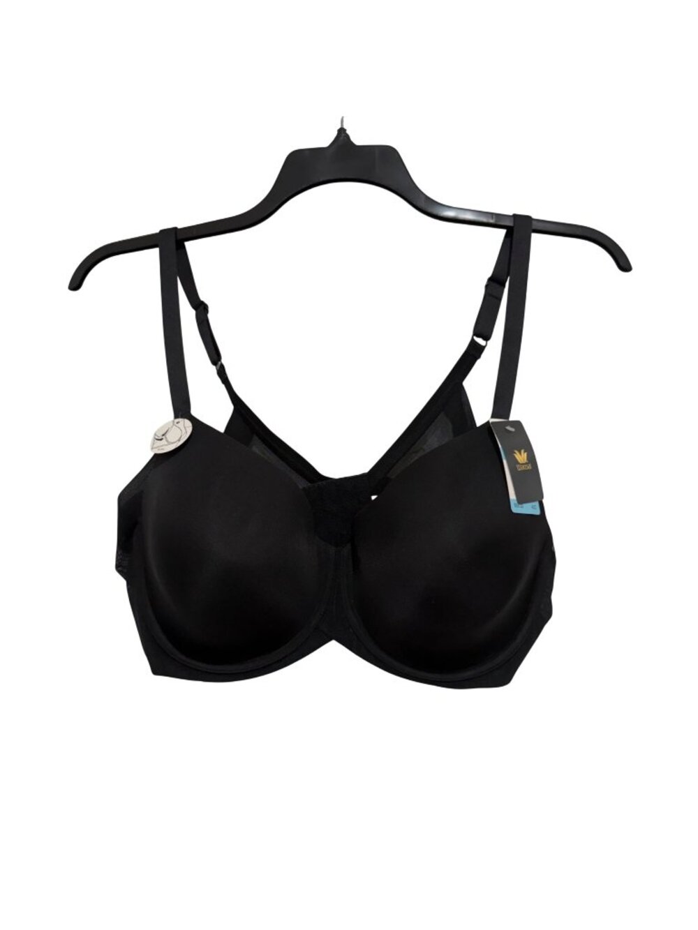 Wacoal Basic Beauty Contour Bra Black 42C Adjustable Straps Smooth Underwire New